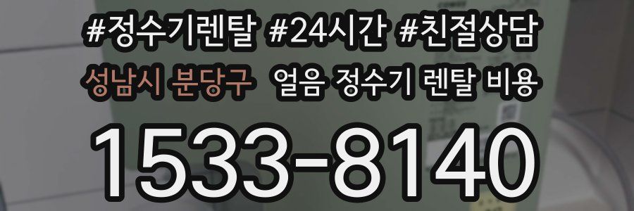성남시 분당구 얼음 정수기 렌탈 비용