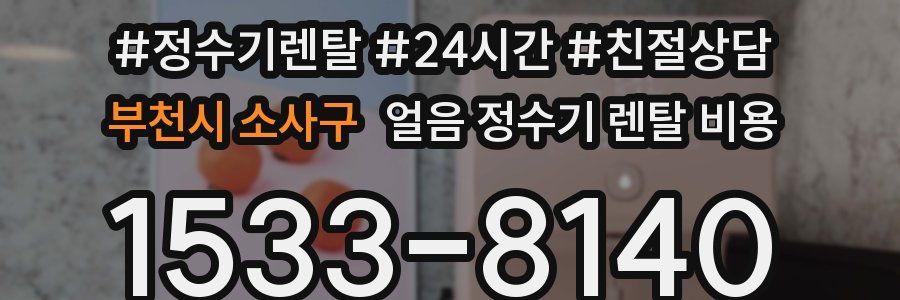 부천시 소사구 얼음 정수기 렌탈 비용