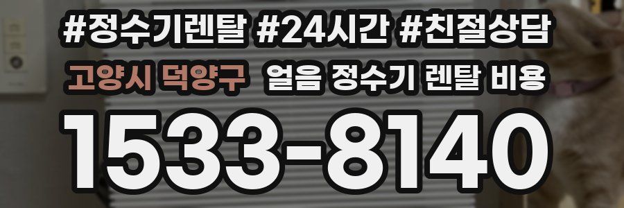 고양시 덕양구 얼음 정수기 렌탈 비용