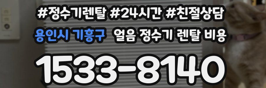 용인시 기흥구 얼음 정수기 렌탈 비용