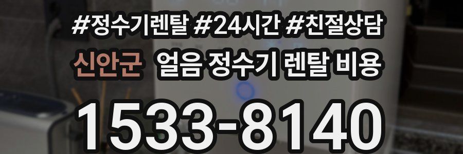 신안군 얼음 정수기 렌탈 비용