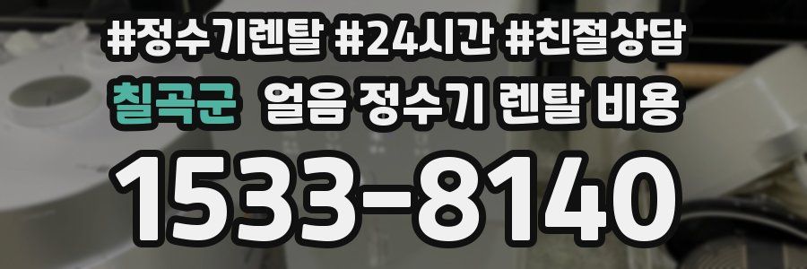 칠곡군 얼음 정수기 렌탈 비용