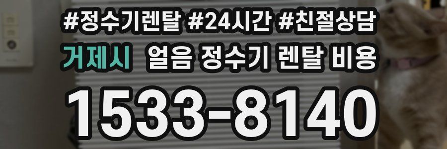 거제시 얼음 정수기 렌탈 비용