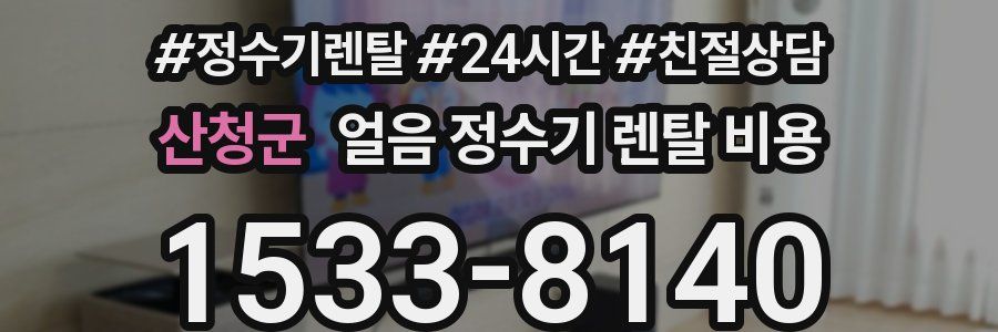 산청군 얼음 정수기 렌탈 비용