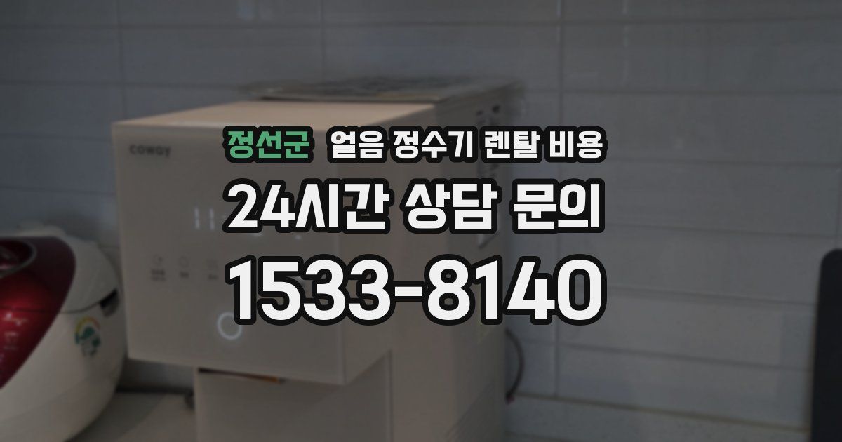 정선군 얼음 정수기 렌탈 비용