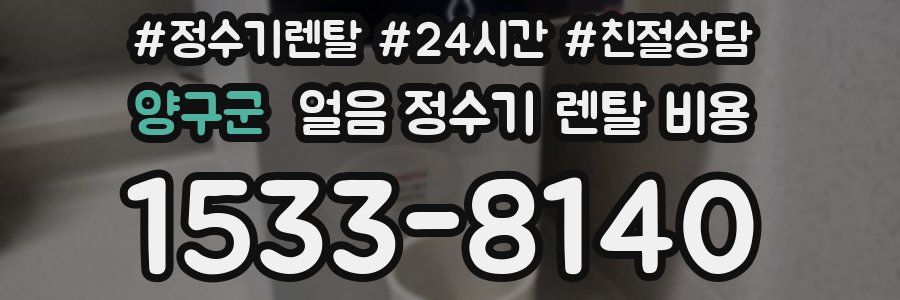 양구군 얼음 정수기 렌탈 비용
