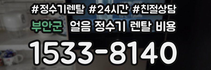 부안군 얼음 정수기 렌탈 비용