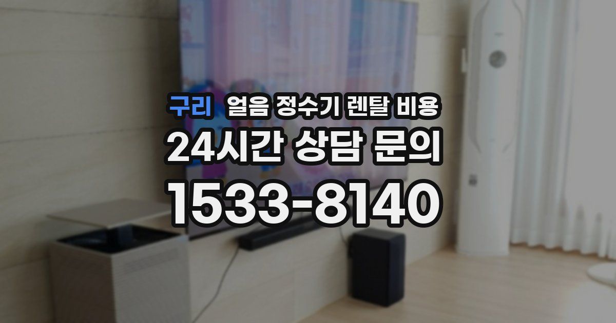 구리 얼음 정수기 렌탈 비용