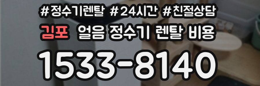 김포 얼음 정수기 렌탈 비용