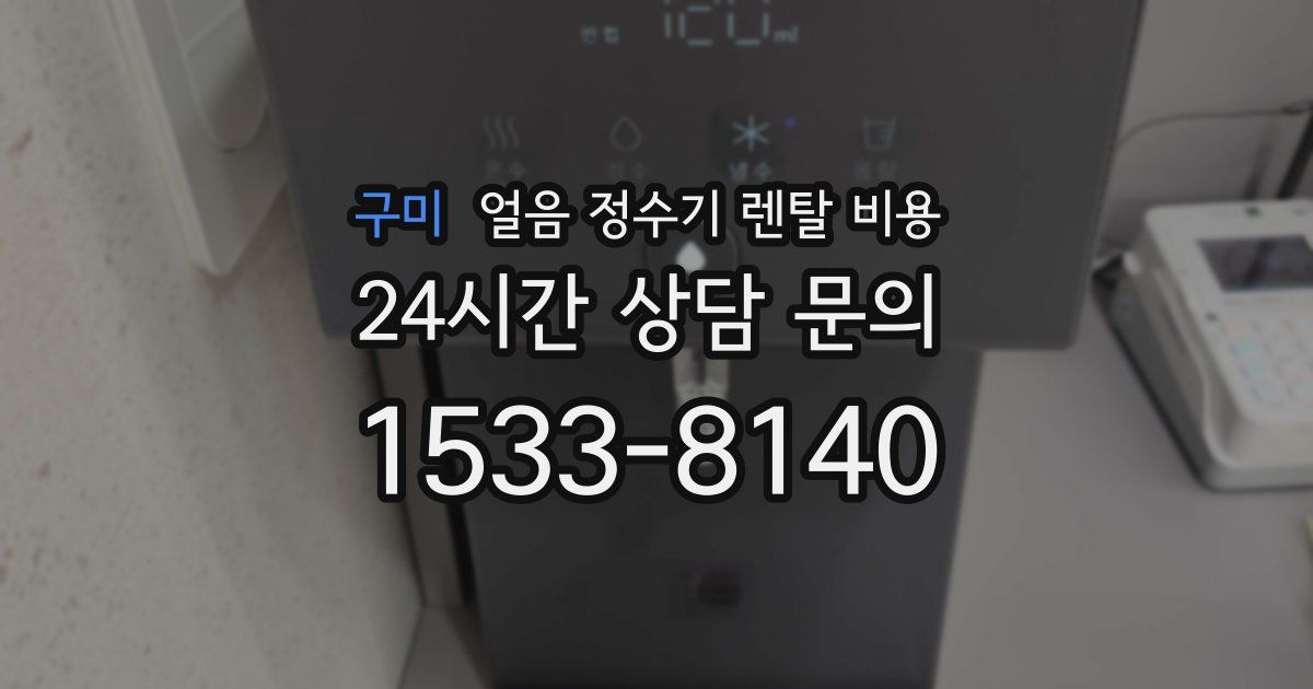 구미 얼음 정수기 렌탈 비용