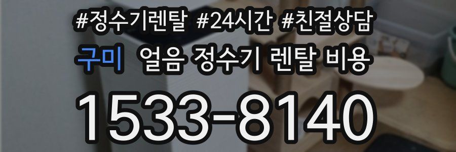 구미 얼음 정수기 렌탈 비용