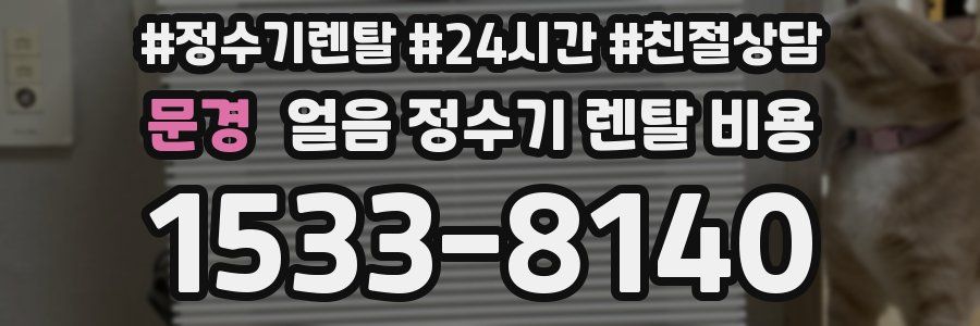 문경 얼음 정수기 렌탈 비용