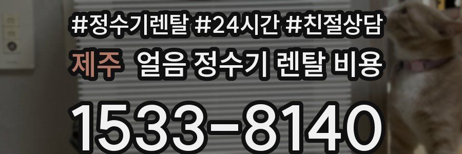 제주 얼음 정수기 렌탈 비용