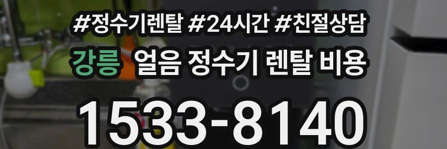 강릉 얼음 정수기 렌탈 비용