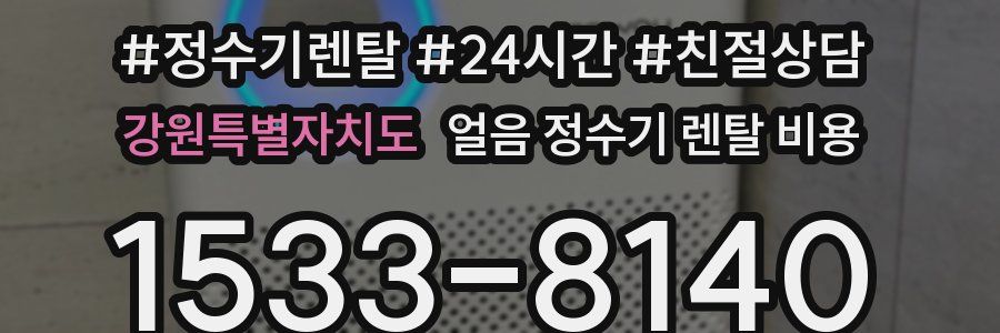 강원특별자치도 얼음 정수기 렌탈 비용