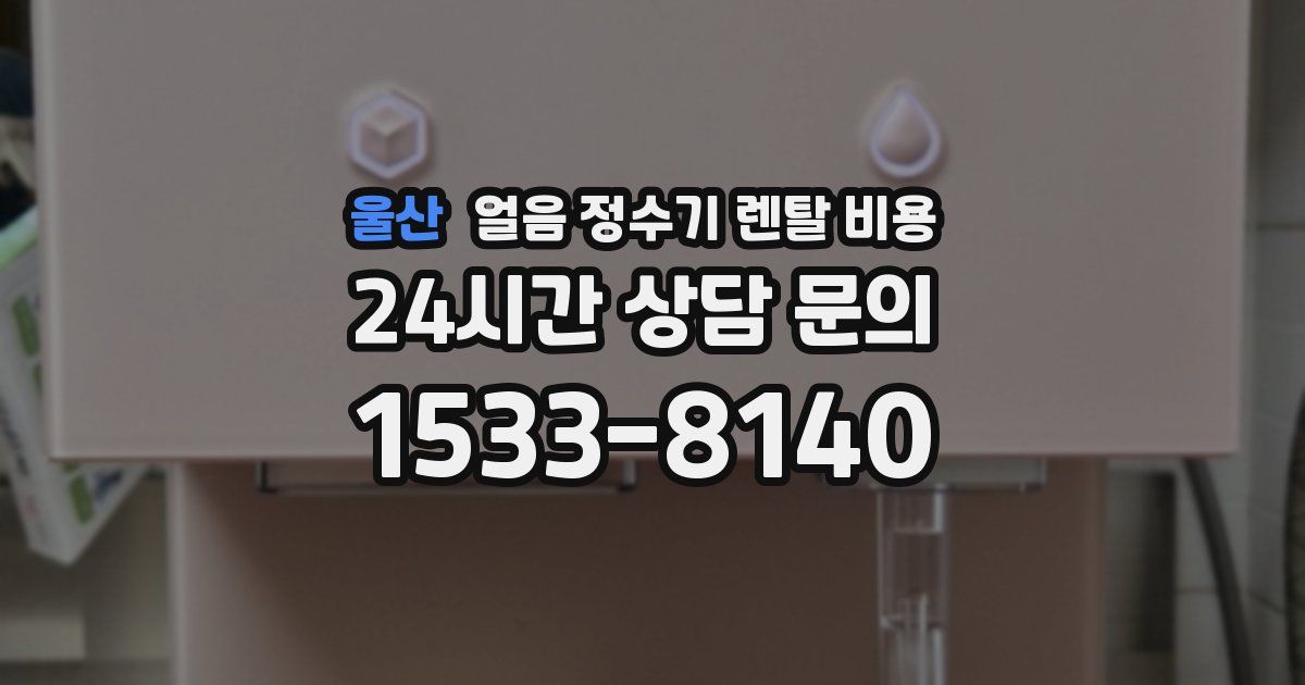 울산 얼음 정수기 렌탈 비용