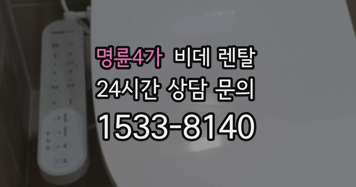 명륜4가 비데 렌탈