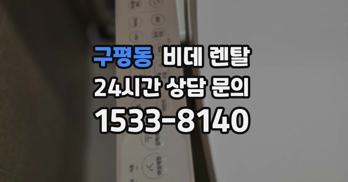 구평동 비데 렌탈