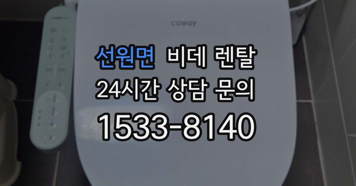 선원면 비데 렌탈