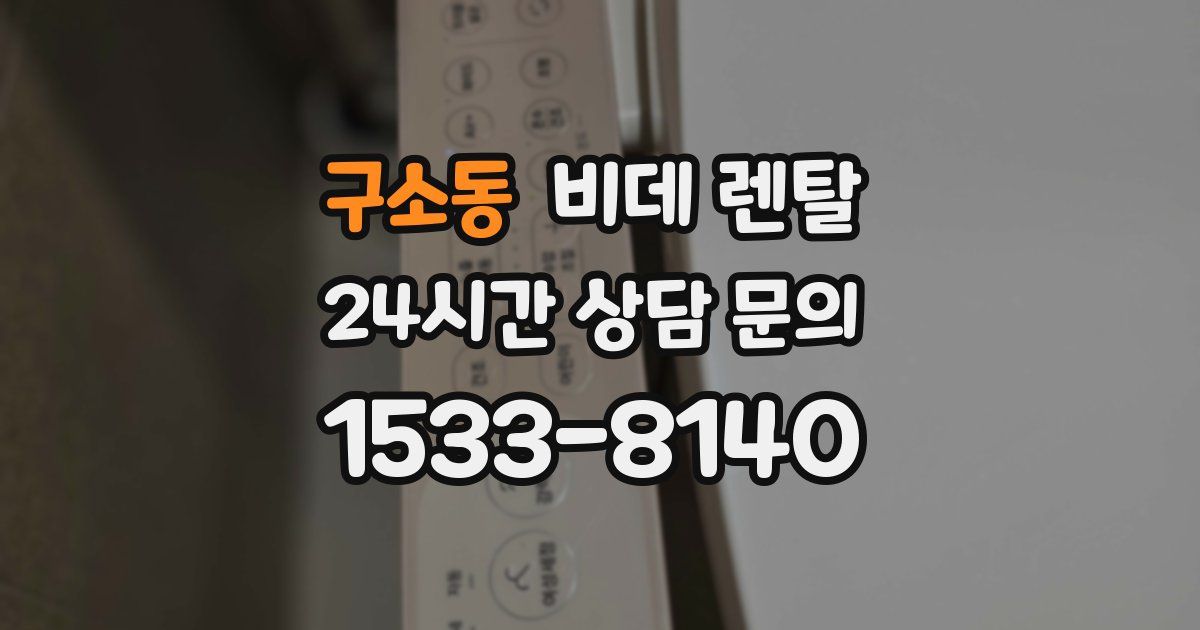 구소동 비데 렌탈
