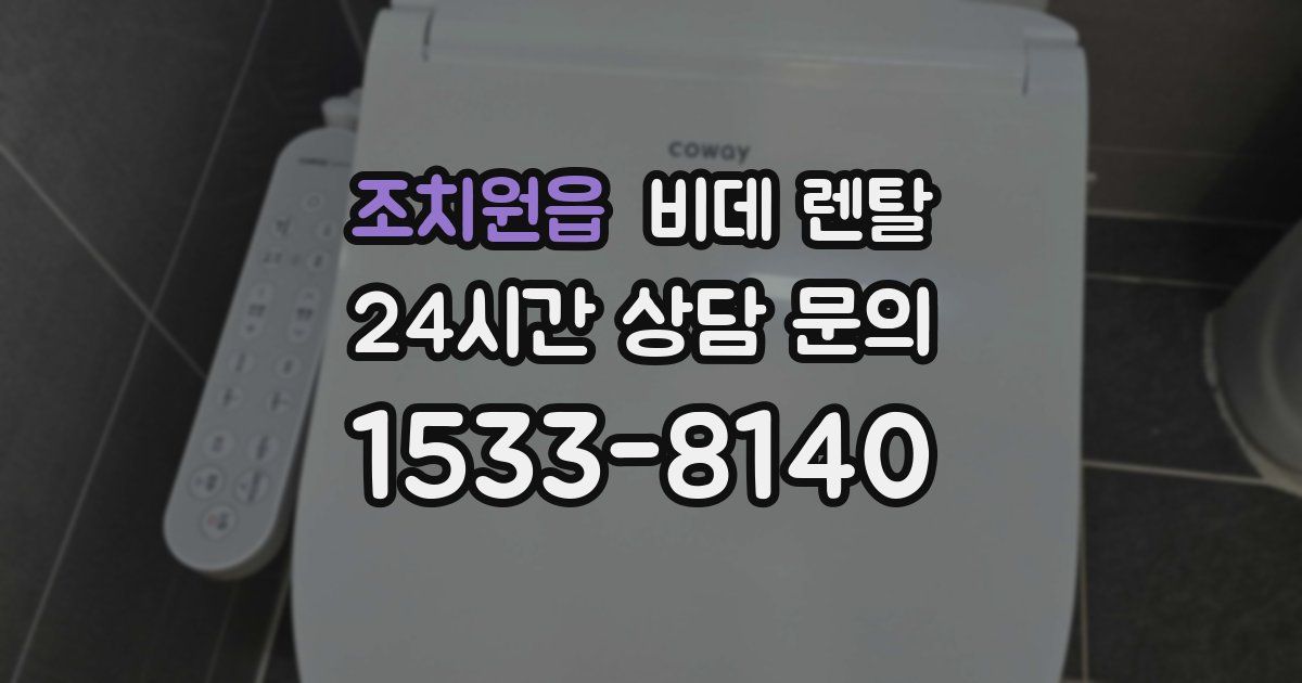 조치원읍 비데 렌탈