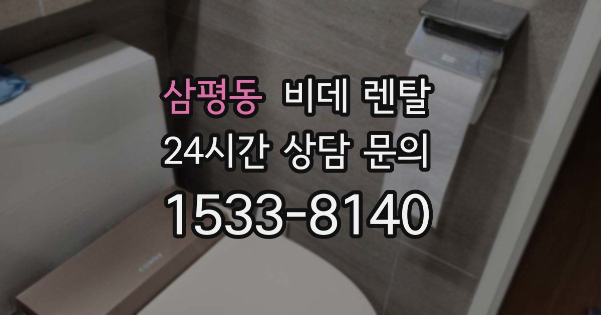 삼평동 비데 렌탈