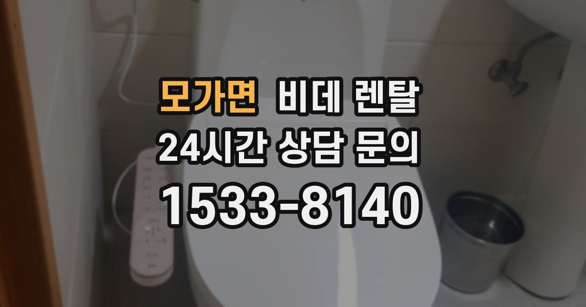 모가면 비데 렌탈