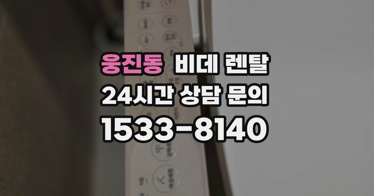 웅진동 비데 렌탈