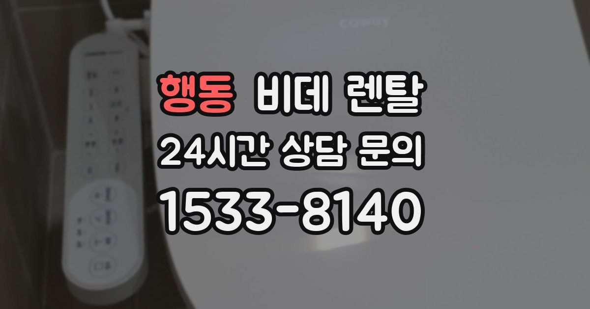 행동 비데 렌탈