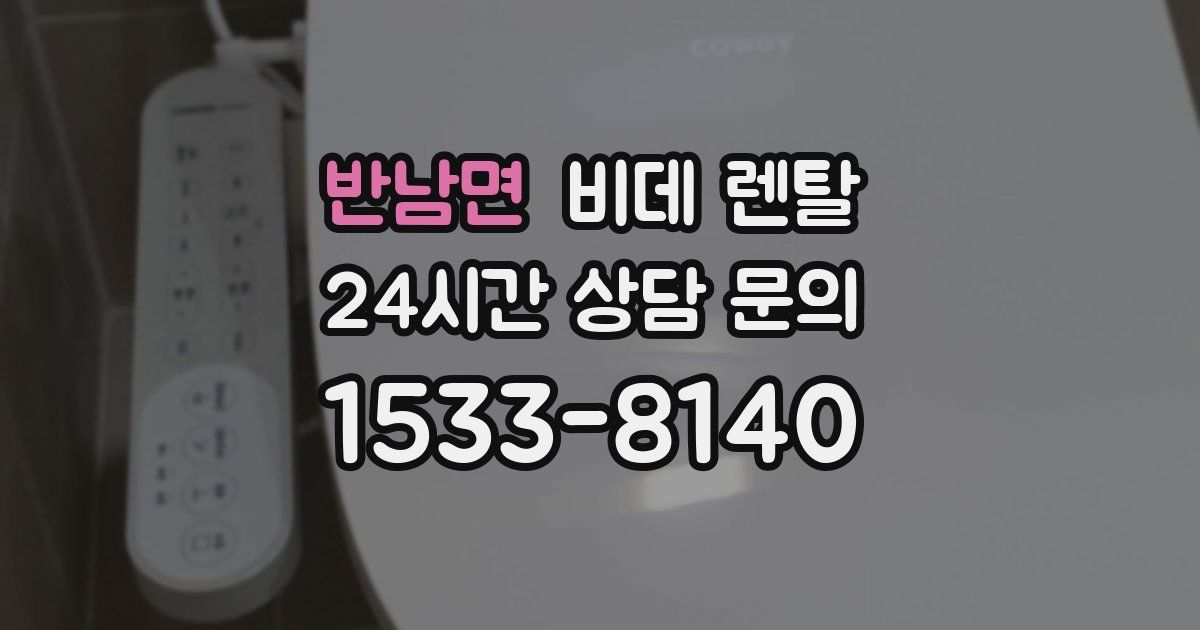 반남면 비데 렌탈