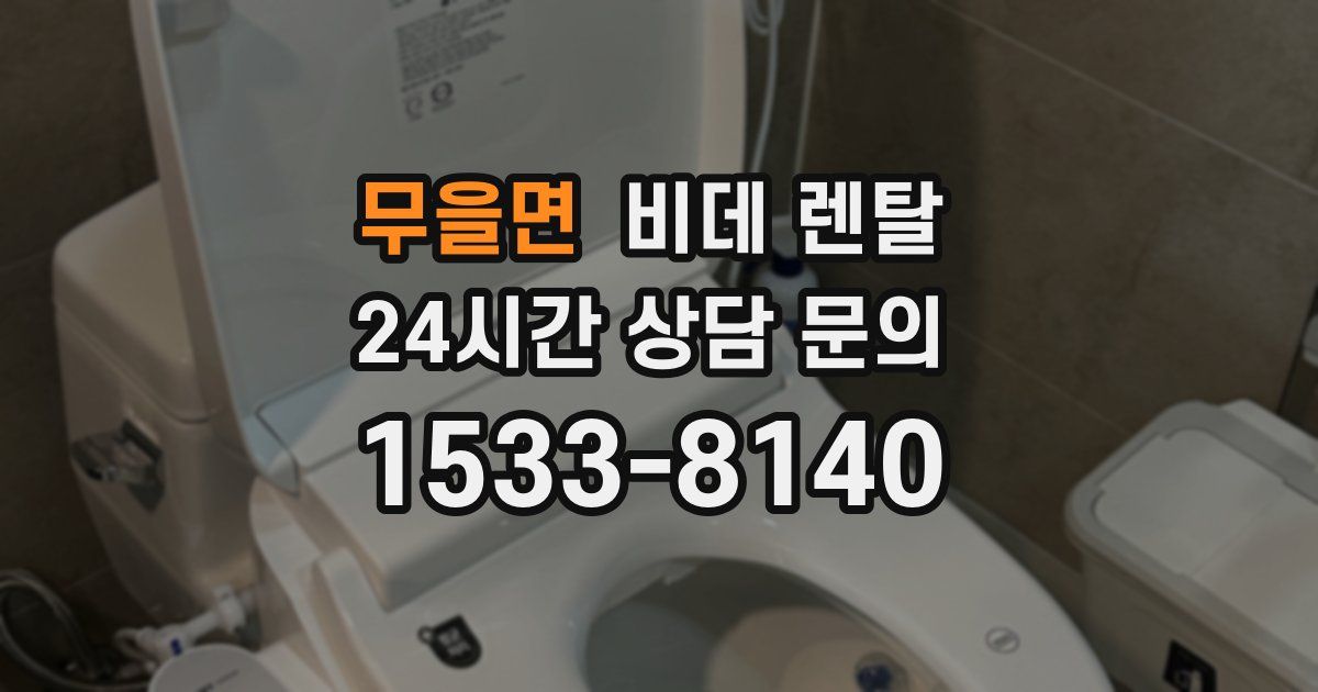 무을면 비데 렌탈