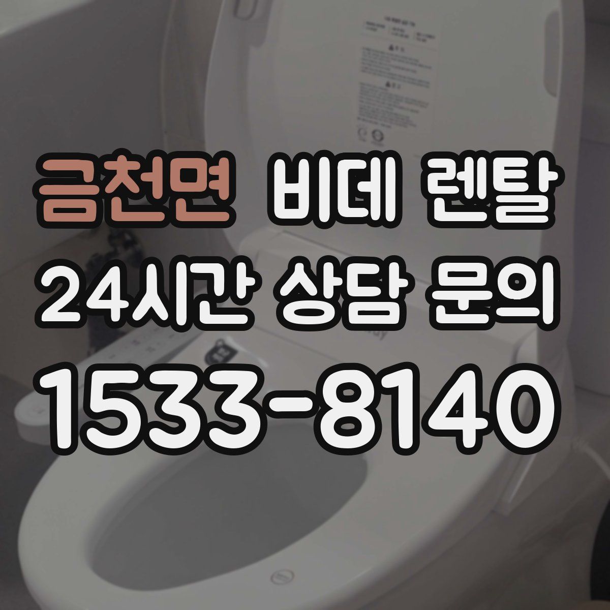 금천면 비데 렌탈