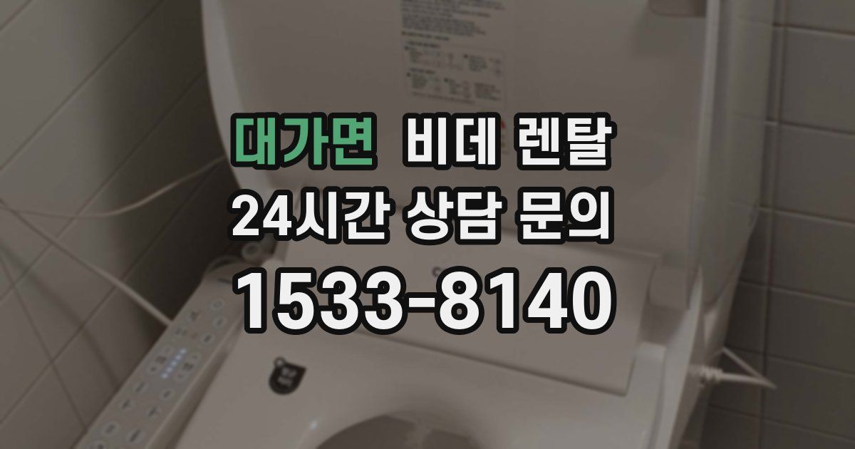 대가면 비데 렌탈