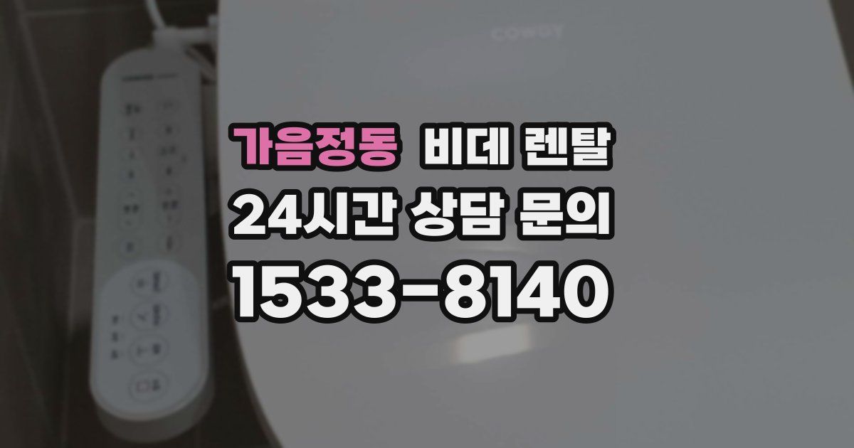 가음정동 비데 렌탈
