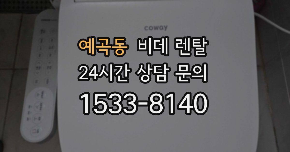 예곡동 비데 렌탈