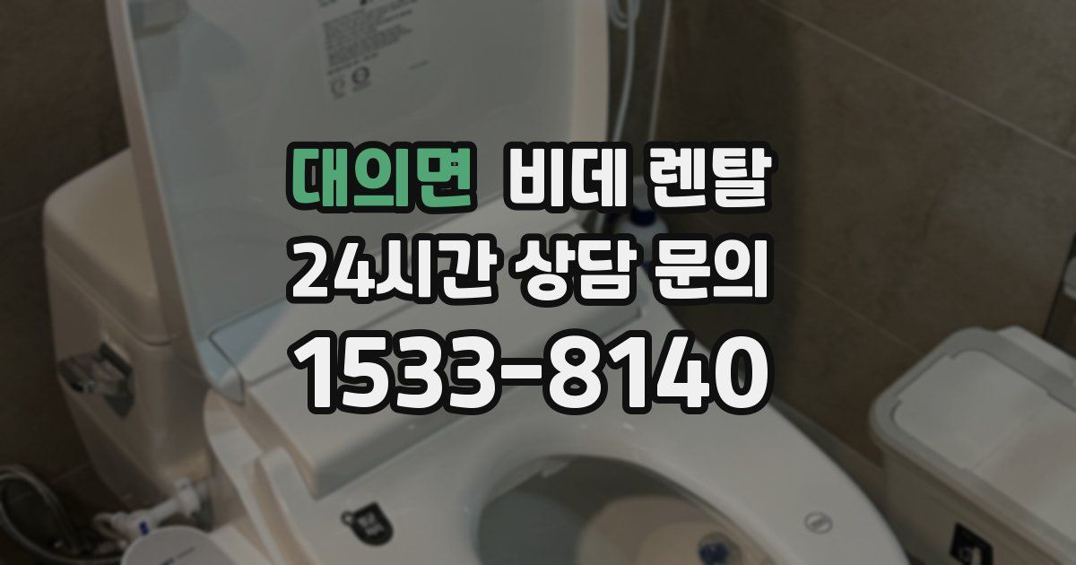 대의면 비데 렌탈