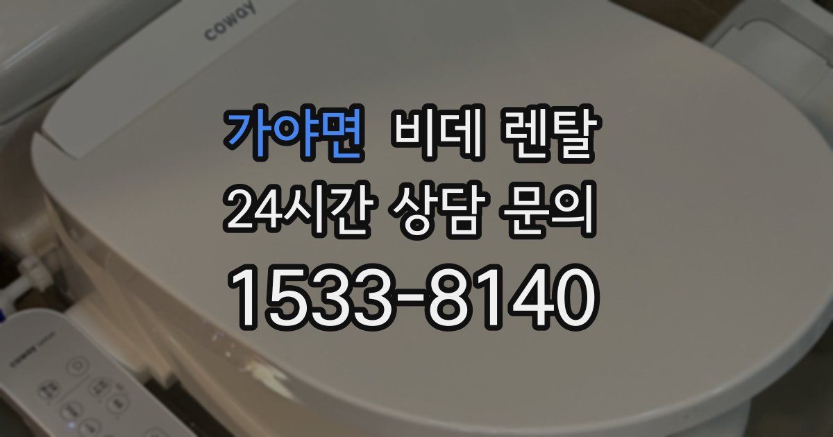 가야면 비데 렌탈