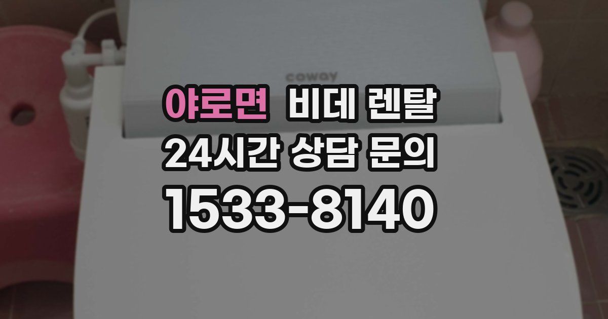 야로면 비데 렌탈