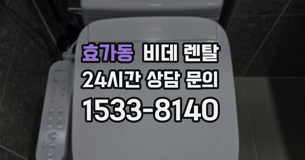 효가동 비데 렌탈