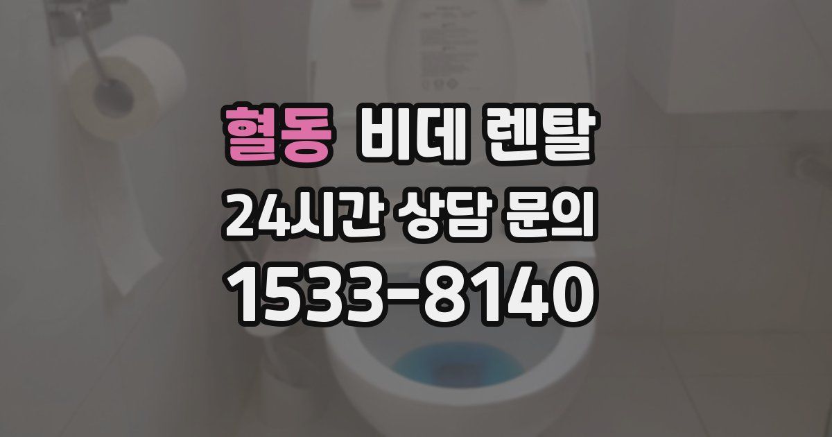 혈동 비데 렌탈