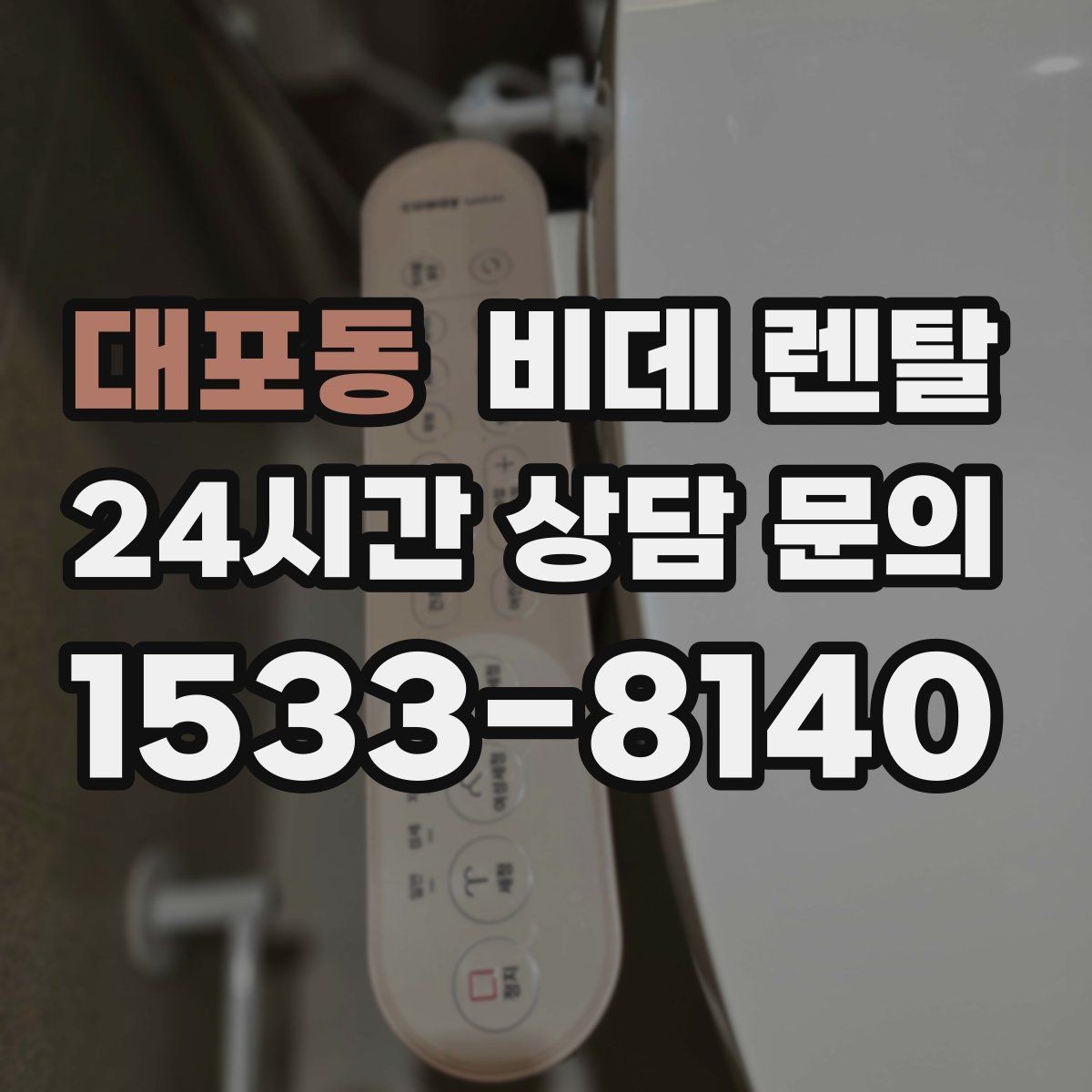 대포동 비데 렌탈 리모컨형과 일체형의 차이
