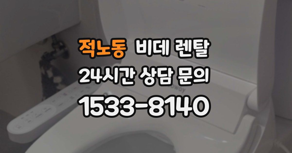 적노동 비데 렌탈