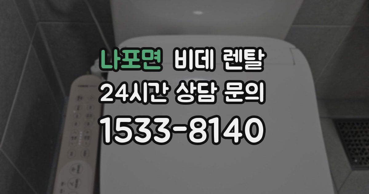 나포면 비데 렌탈