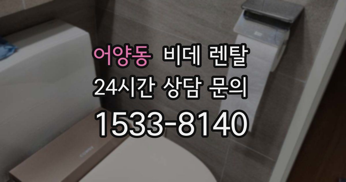 어양동 비데 렌탈