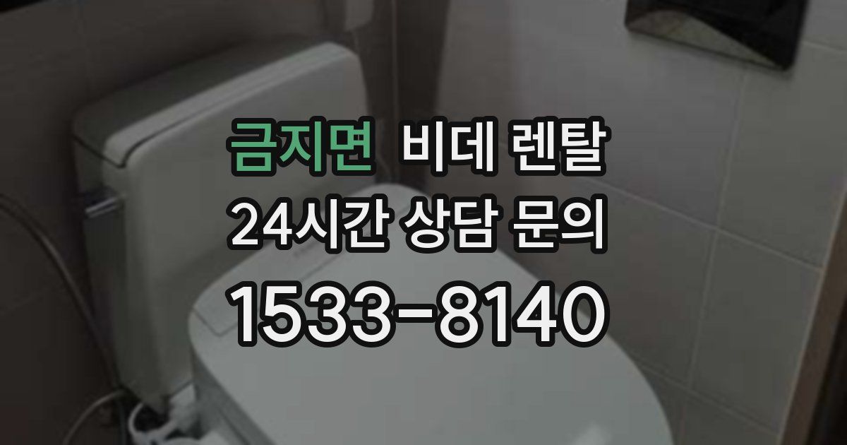 금지면 비데 렌탈