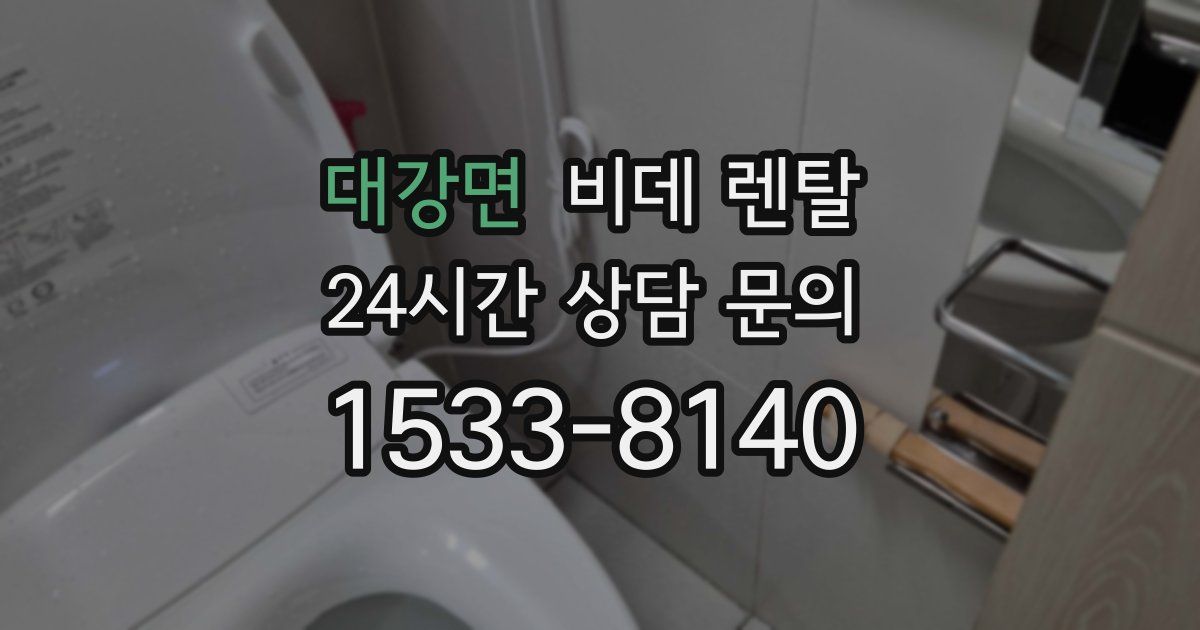 대강면 비데 렌탈