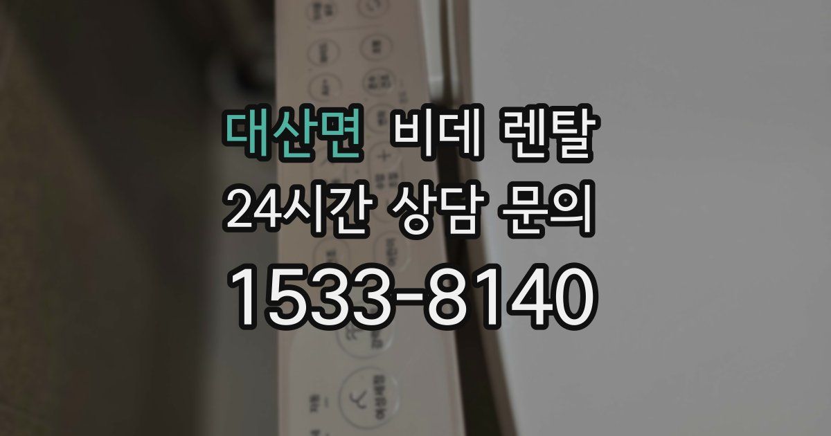 대산면 비데 렌탈