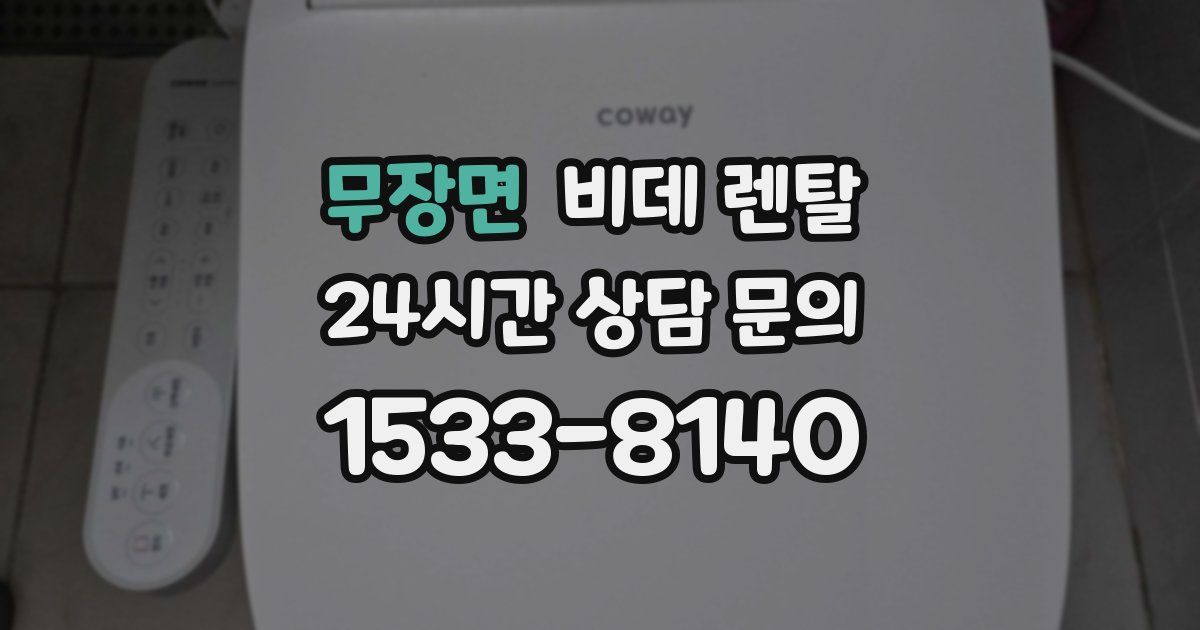 무장면 비데 렌탈