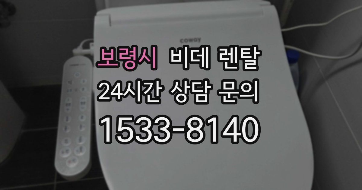보령시 비데 렌탈