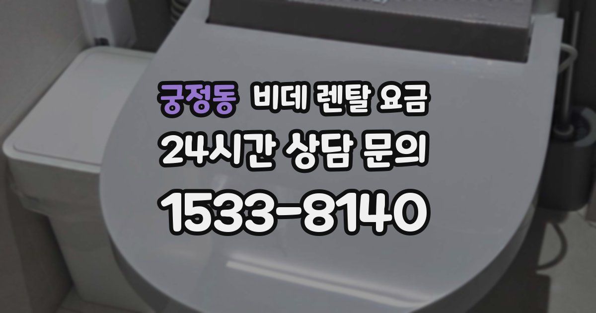 궁정동 비데 렌탈 요금